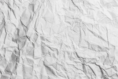 Crumpled white paper texture.の写真素材