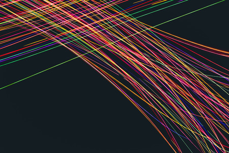 Modern art. Long exposure neon lights textureの写真素材