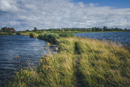 Cloudscape over Baltic sea in Estonia.の写真素材