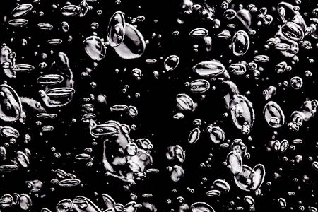 Water black bubble gel texture.