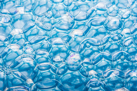 Foam blue bubble texture.