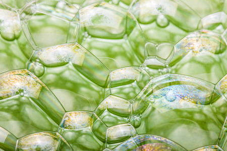 Foam green bubble texture structure.の写真素材