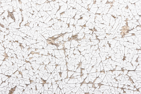 Grunge dry peeling white paint on wood.の写真素材