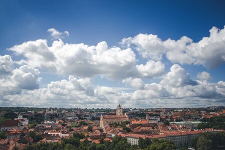 Vilnius summertime cityscape.