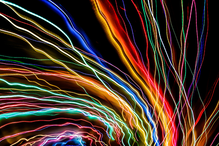 Modern art. Long exposure neon lights texture
