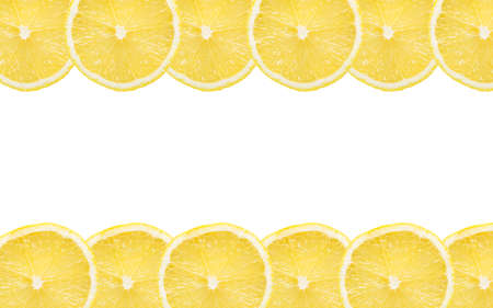 Lemon slices background.の写真素材