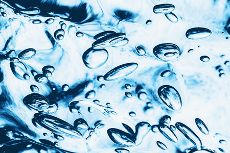Bubble abstract blue water gel texture.の写真素材