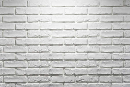 White brick wall texture. Modern house apartment interiors. Decorative stone pattern. New home indoor facade background.の写真素材