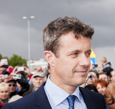 Szczecin, Poland - Mai 14, 2014  Denmark Prince Frederik, visit in Polandのeditorial素材