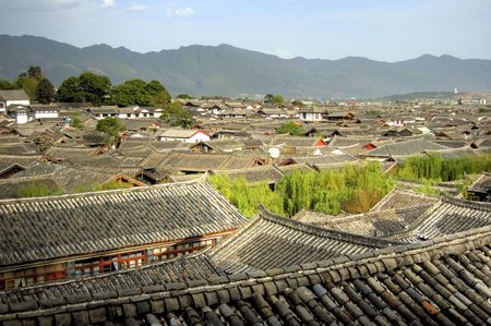 Chinese ancient town - Lijiang of Yunnanの写真素材