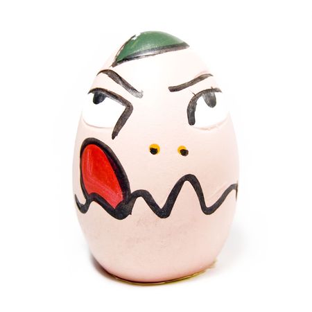 ester egg isolated in whiteの写真素材