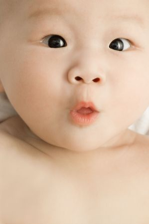 Curious 6 months old baby boy