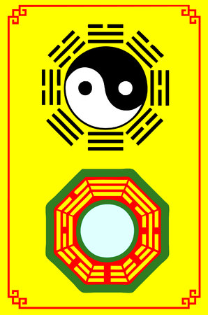 chinese feng shui symbolのイラスト素材