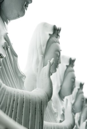 Kuan-yin female Bodhisattva statue, Goddess of Mercy. taken at Taiwan, Taitung, a scenic area called Cave of Eight Immortals.の写真素材