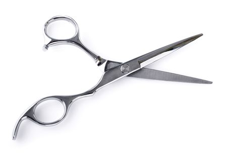 Professional Haircutting Scissors. Studio isolation.の写真素材