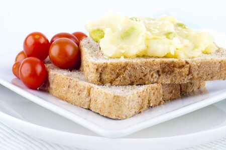 Closeup Wholewheat Healthy sandwich breakfastの写真素材