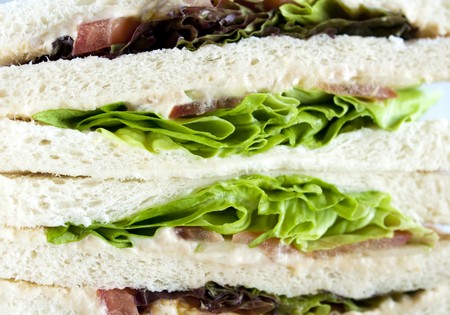Close up view of Fresh Vegetables sandwichの写真素材