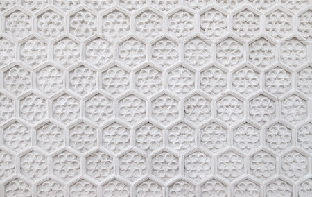 An example of Islamic design cast in concrete on Amber Fort, India