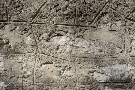 Old Grungy and Weathered Stone Wall Pattern Backgroundの写真素材