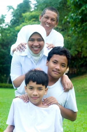 muslim familyの写真素材