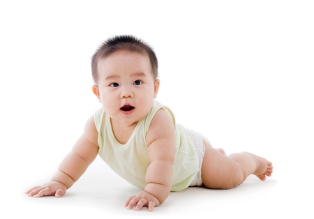 crawling babyの写真素材