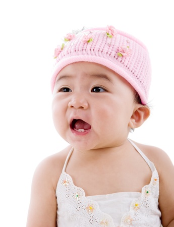 portrait of asian baby girlの写真素材