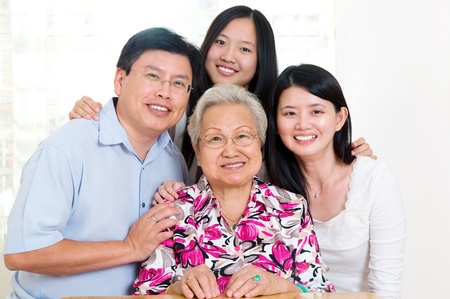 Asian familyの写真素材