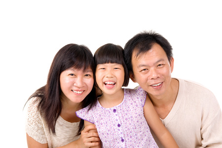 Portrait of asian familyの写真素材