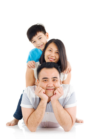 Asian family portrait の写真素材