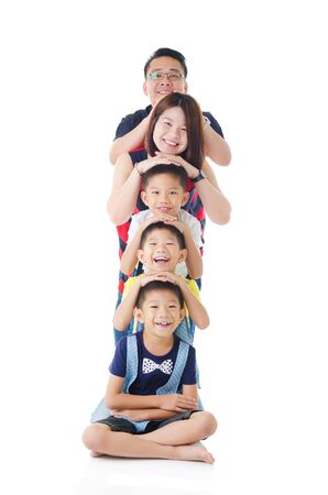Asian familyの写真素材