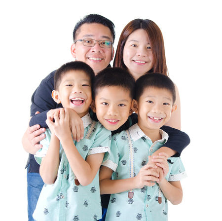 Portrait of asian familyの写真素材