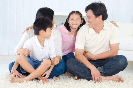 Asian familyの写真素材