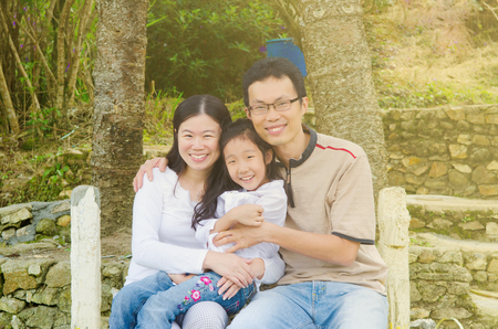 Portrait of asian familyの写真素材