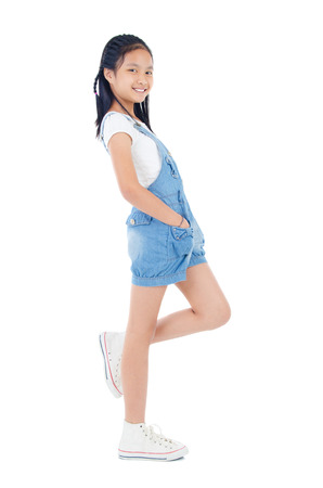 Indoor portrait of asian girlの写真素材