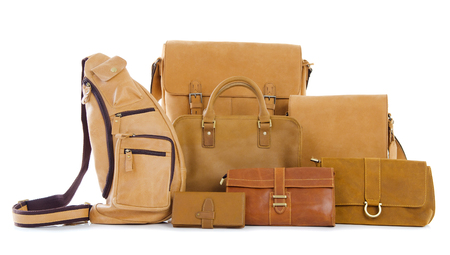 Set of bags on white backgroundの写真素材