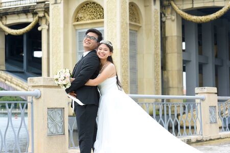 Portrait of asian married coupleの写真素材