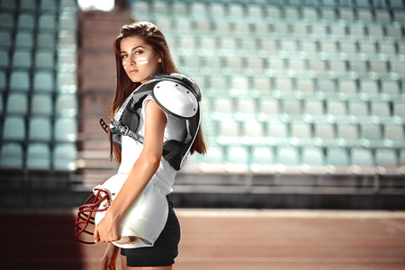 Rugby girl playerの写真素材