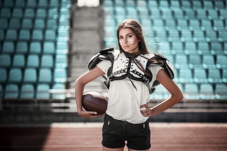 Rugby girl playerの写真素材