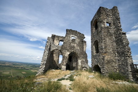 Ruins of Somlo castle, Hungaryの写真素材