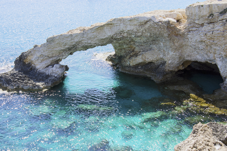 The Love Bridge on the beach at Cyprusの写真素材