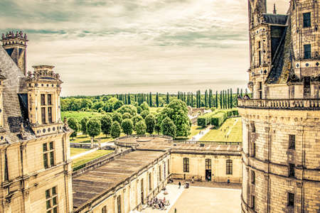 Chateau de Chambord, the largest castle in the Loire Valley. A UNESCO world heritage site in France. Built in the XVI century, it is now a property of the French stateのeditorial素材