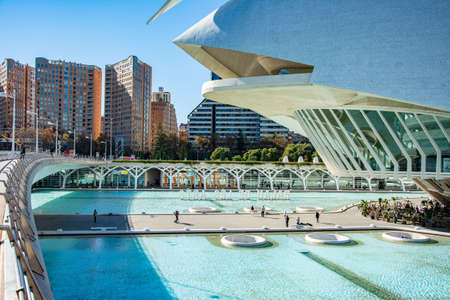 "Valencia, Spain - December 4th 2021: Hemispheric building in the City of Arts and Sciences in Valencia Spain. Modern and futuristic architecture."のeditorial素材