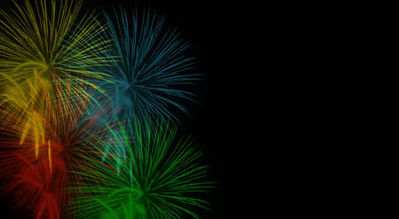 Fireworks Display During Dark Sky. Happy New Year 2022.の写真素材