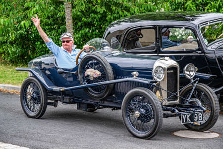 Vintage sportscar roadster.33Ã¨me Rencontre Internationale Amilcar & Cyclecars La Sologne, Thoury,...