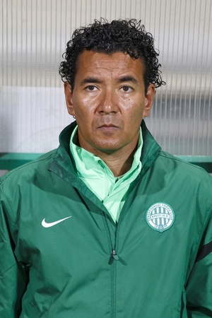 BUDAPEST - AUGUST 17: Head coach of FTC, Ricardo Moniz during FTC vs. MTK OTP Bank League football...