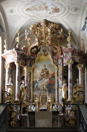 The interior of the Abbey of Tihanyのeditorial素材