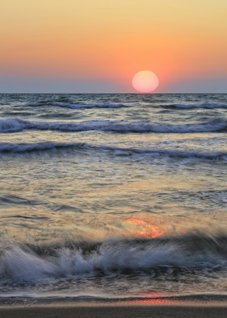 Sunset over the Aegean Sea at Kusadasiのeditorial素材