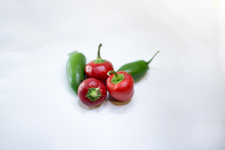 Different varieties of extremely hot chilli - hrabaneroの写真素材