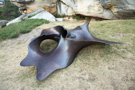 5 November 2013: Bondi Beach, Sydney, Australia - Exhibit at Sculpture by the Sea free outdoor event, the largest of its kind in the Southern Hemisphere.のeditorial素材