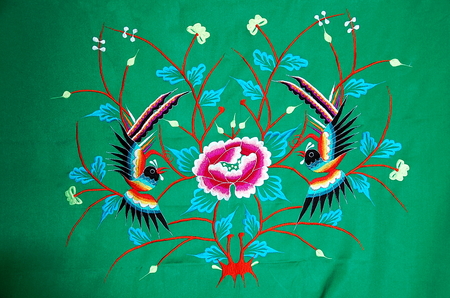 Chiense embroideryの写真素材